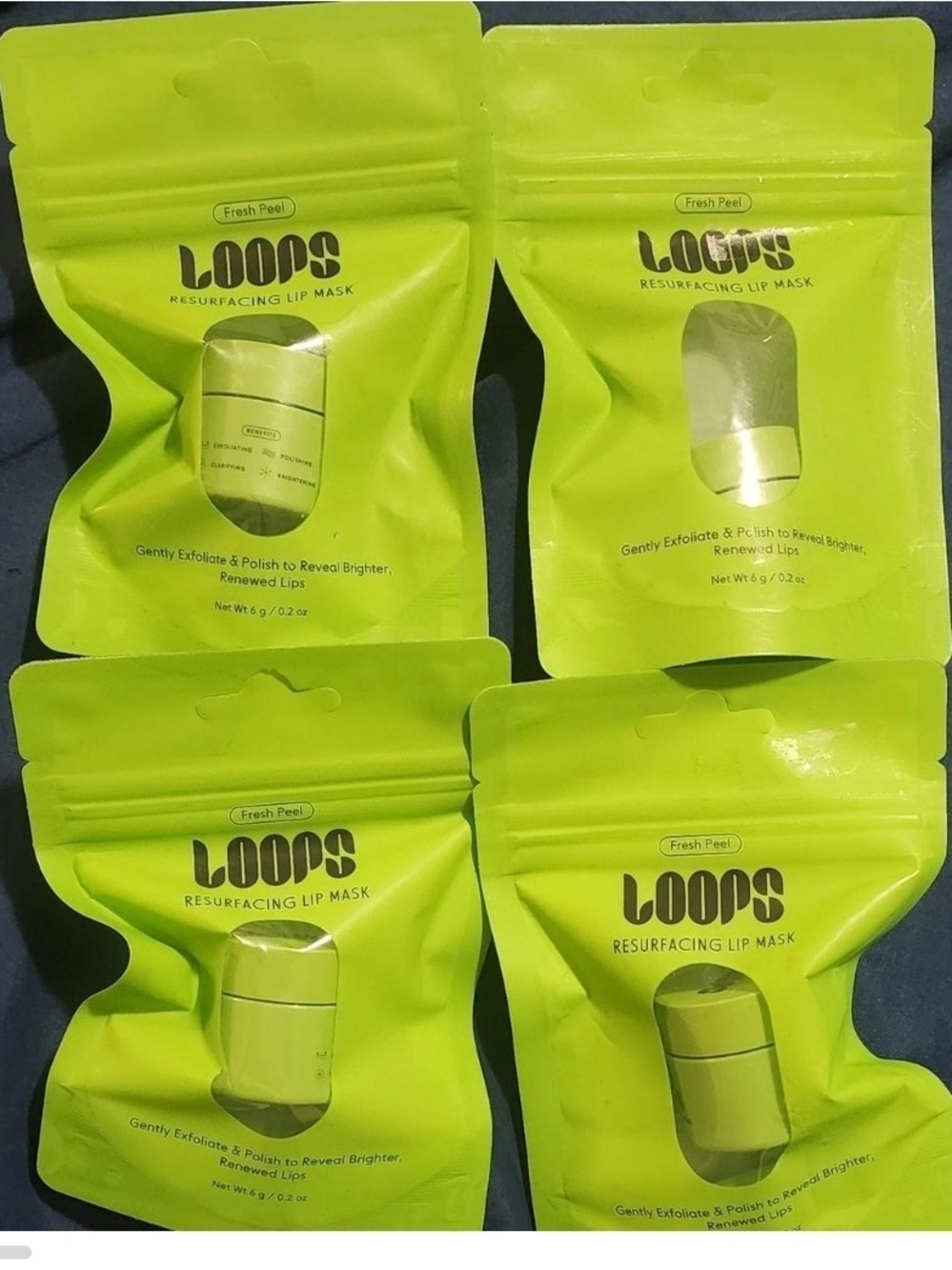 4 loops Resurfacing Lip Mask - Lime Green